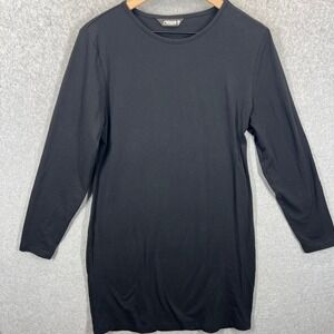 Mountain Khakis Long Sleeve Shirt Dress Womens Medium Black‎ Cotton Spandex EUC